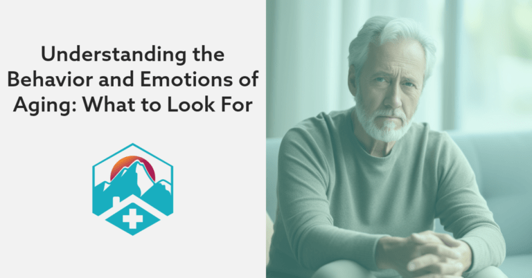 distressed senior, blog title: Understanding the Behavior and Emotions of Aging: What to Look For